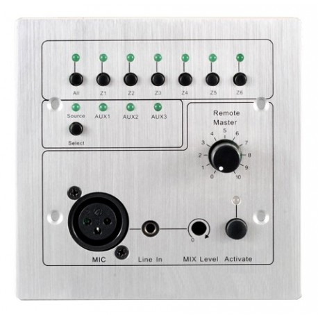 Panel de control en pared de 6 zonas, para A-8240X